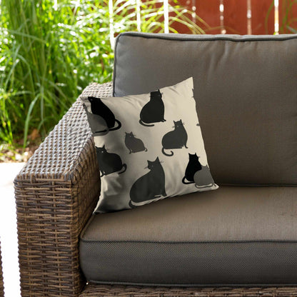 Coussin décoratif en sergé poly Collection « Silent Cat »