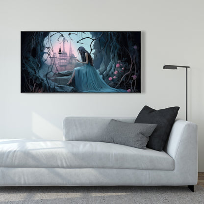 Morose cave - 36"x36" Framed canvas