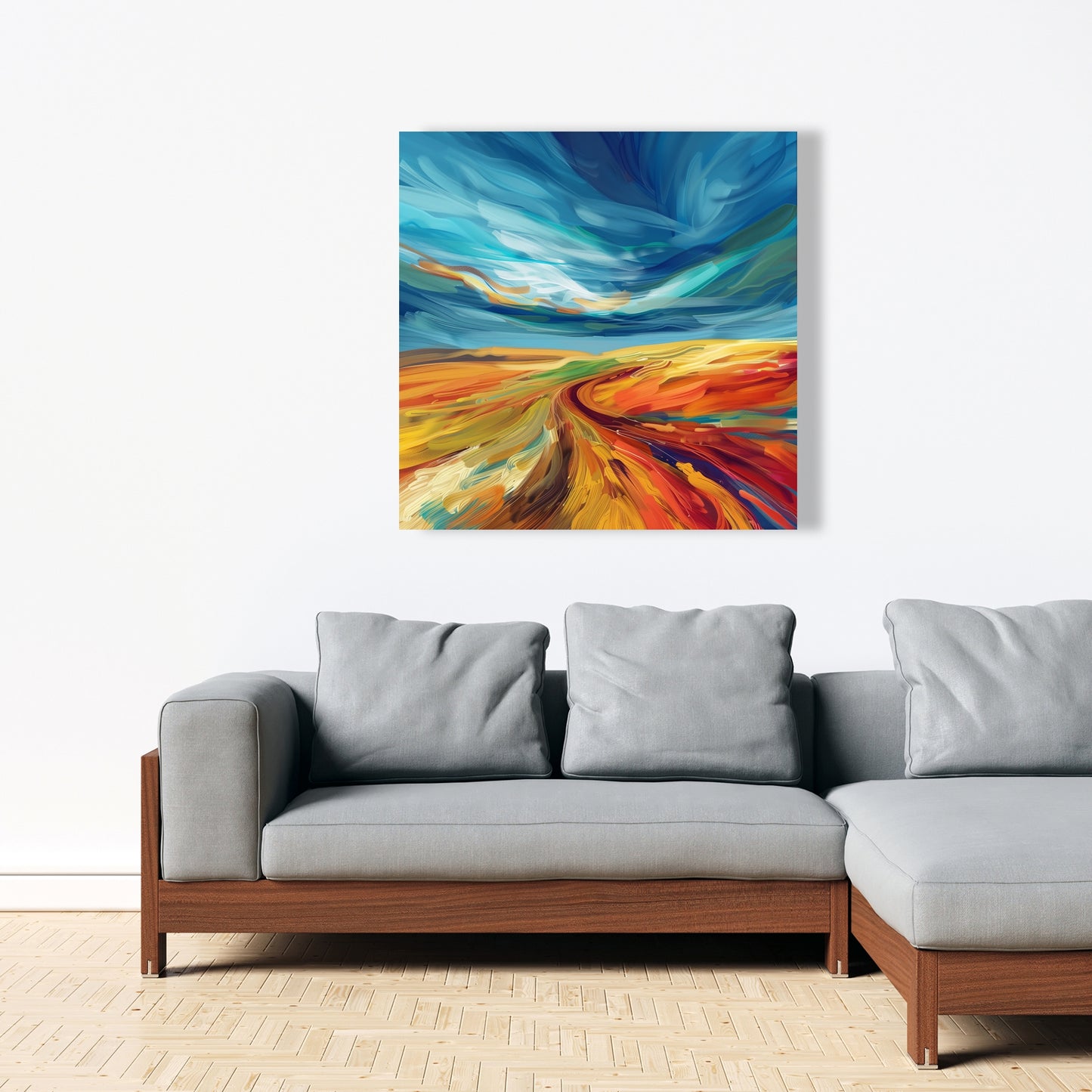 Land flow - 32"x32" Canvas