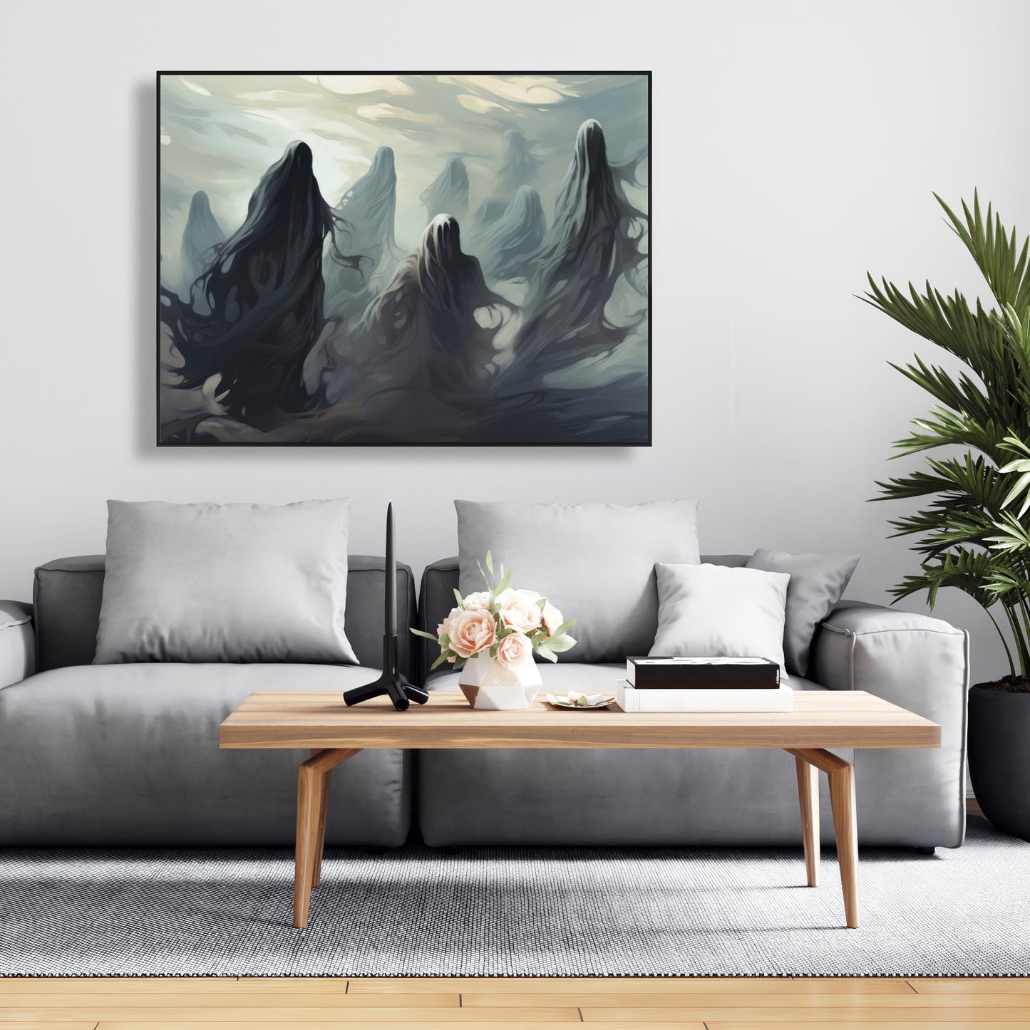 Searching for souls - 36"x36" Framed canvas
