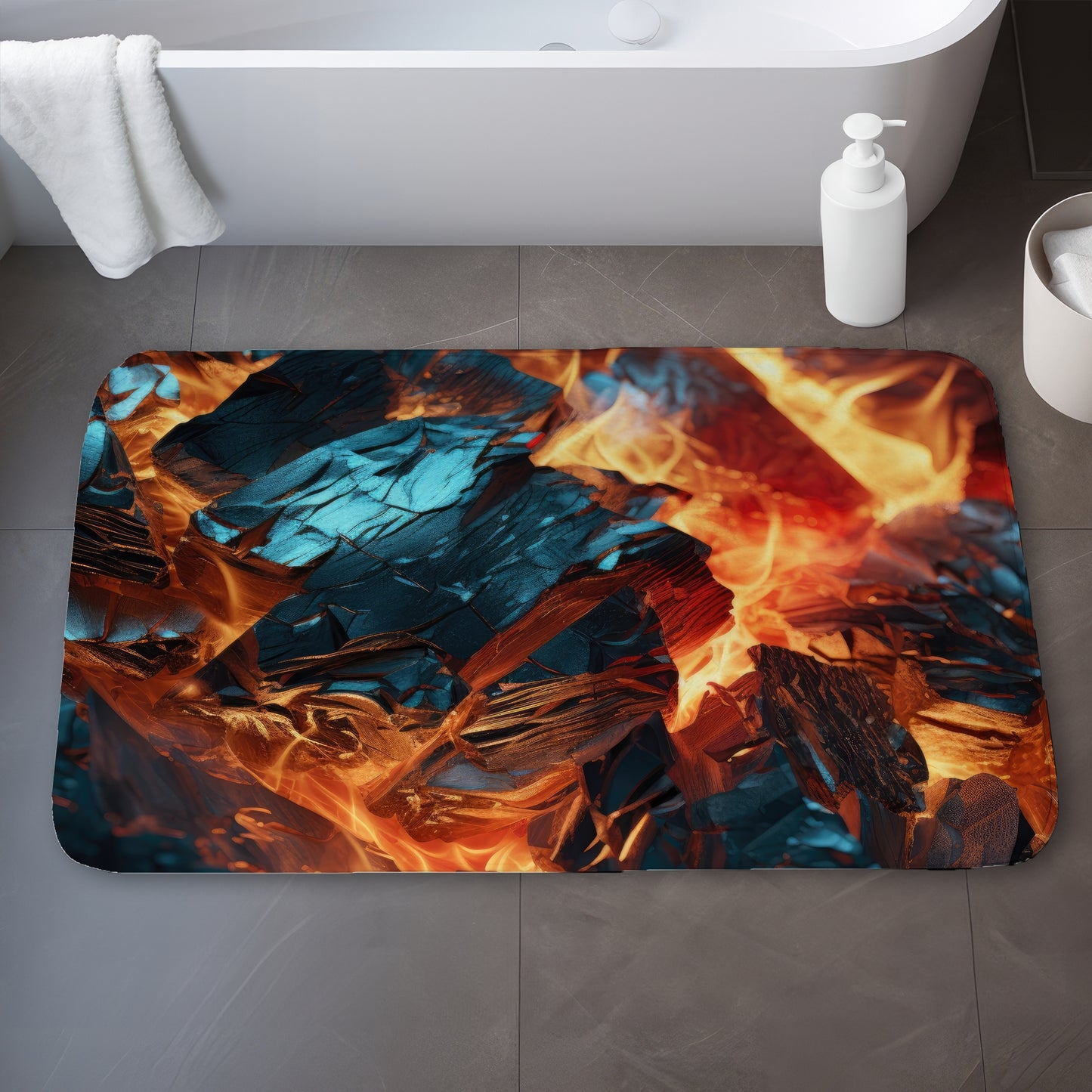 Cursed Visions Yellow Bath Mat | Stylish Home Decor Accent