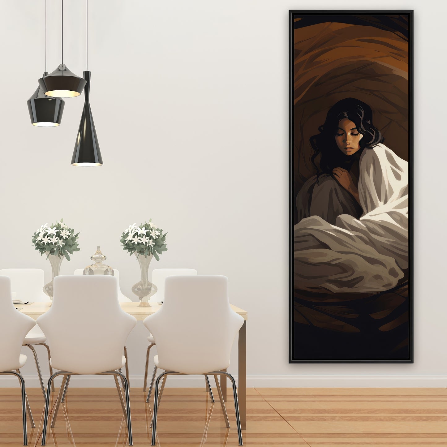 Warm embrace - Framed Canvas - Print on demand