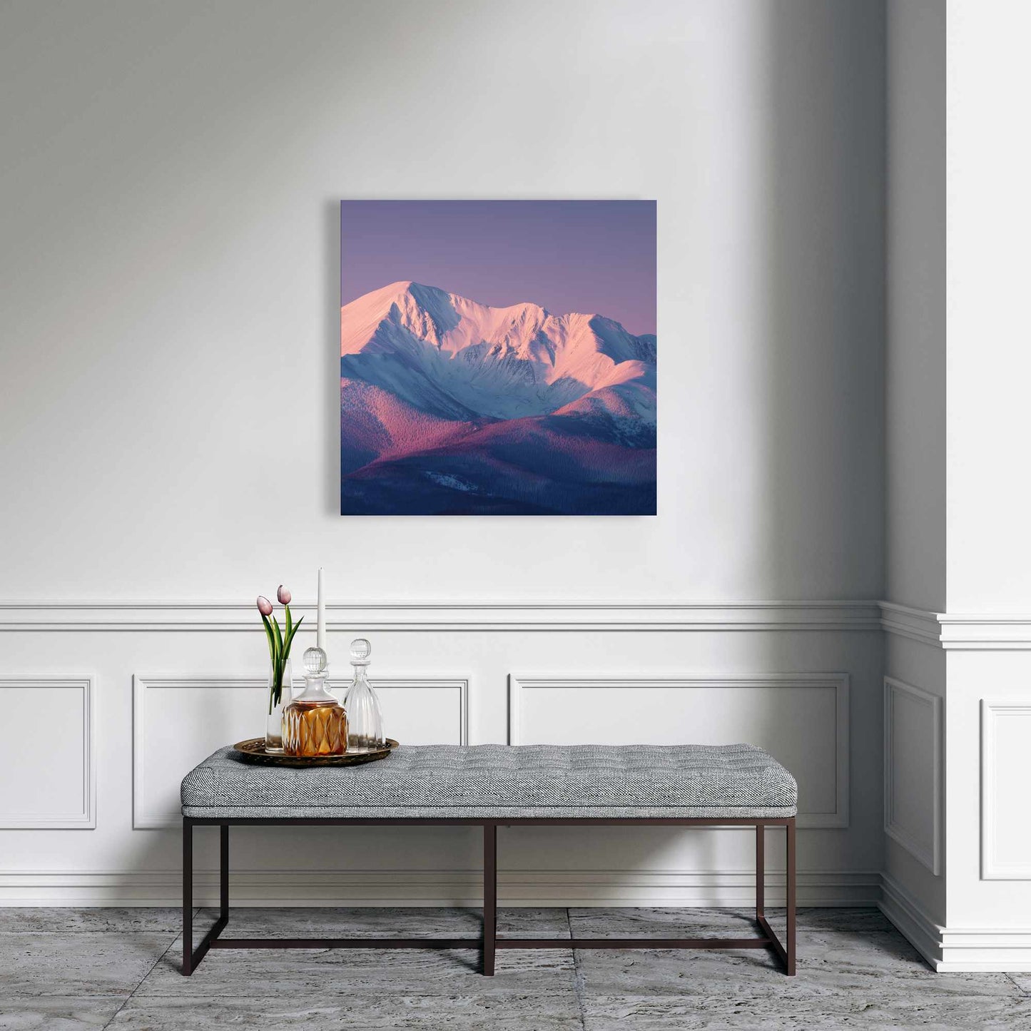 Rising Snow - White Canvas Art for Elegant Home Decor