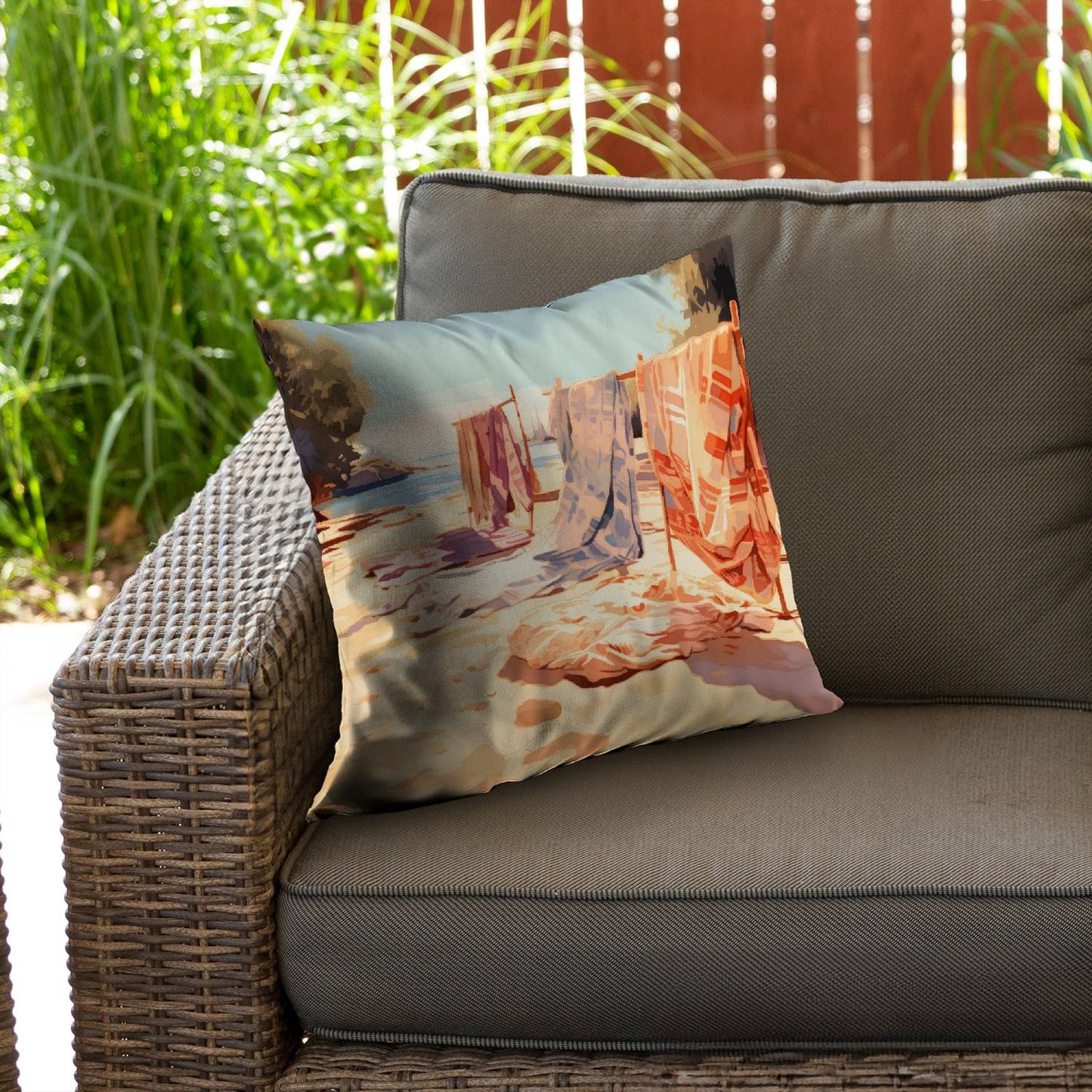 Warm sands - Throw pillow - Print on demand