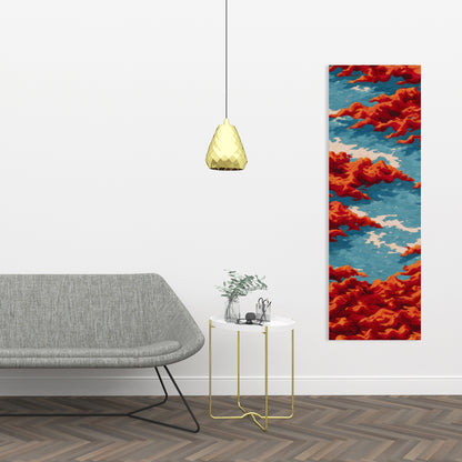 Red Mounds - White Canvas Home Decor for Stylish Interiors