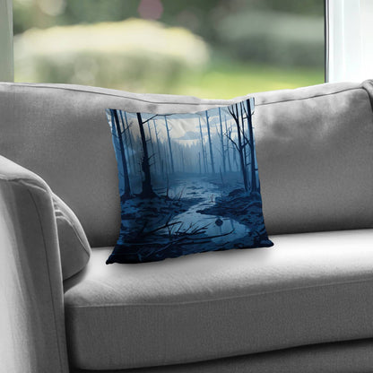 Dead Lands Blue Poly Twill Throw Pillow Insert