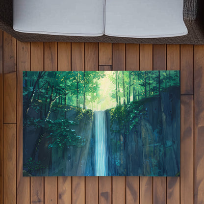 Waterfall Gray Outdoor Area Rug | Stylish Home Decor Accent