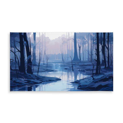 Cold and Muddy Gray Indoor Outdoor Tablecloth for Home Decor