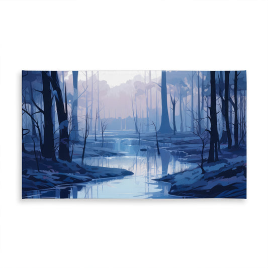 Cold and Muddy Gray Indoor Outdoor Tablecloth for Home Decor