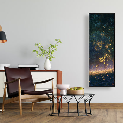 Glowing leaves - 36"x36" Framed canvas