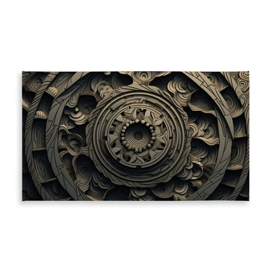 Cycles Beige Indoor/Outdoor Tablecloth for Home Decor