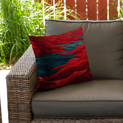 Red Sea Poly Twill Throw Pillow - Stylish Home Decor Accent