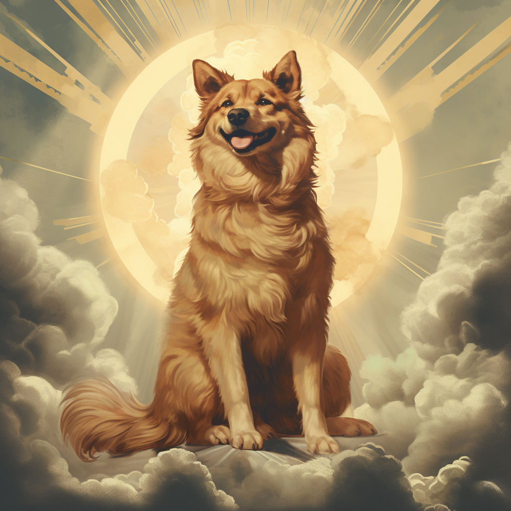 Man's best angel - 32"x32" Canvas