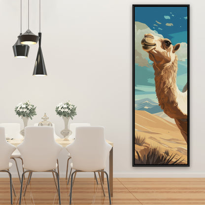 Camels looking up - 36"x36" Framed canvas