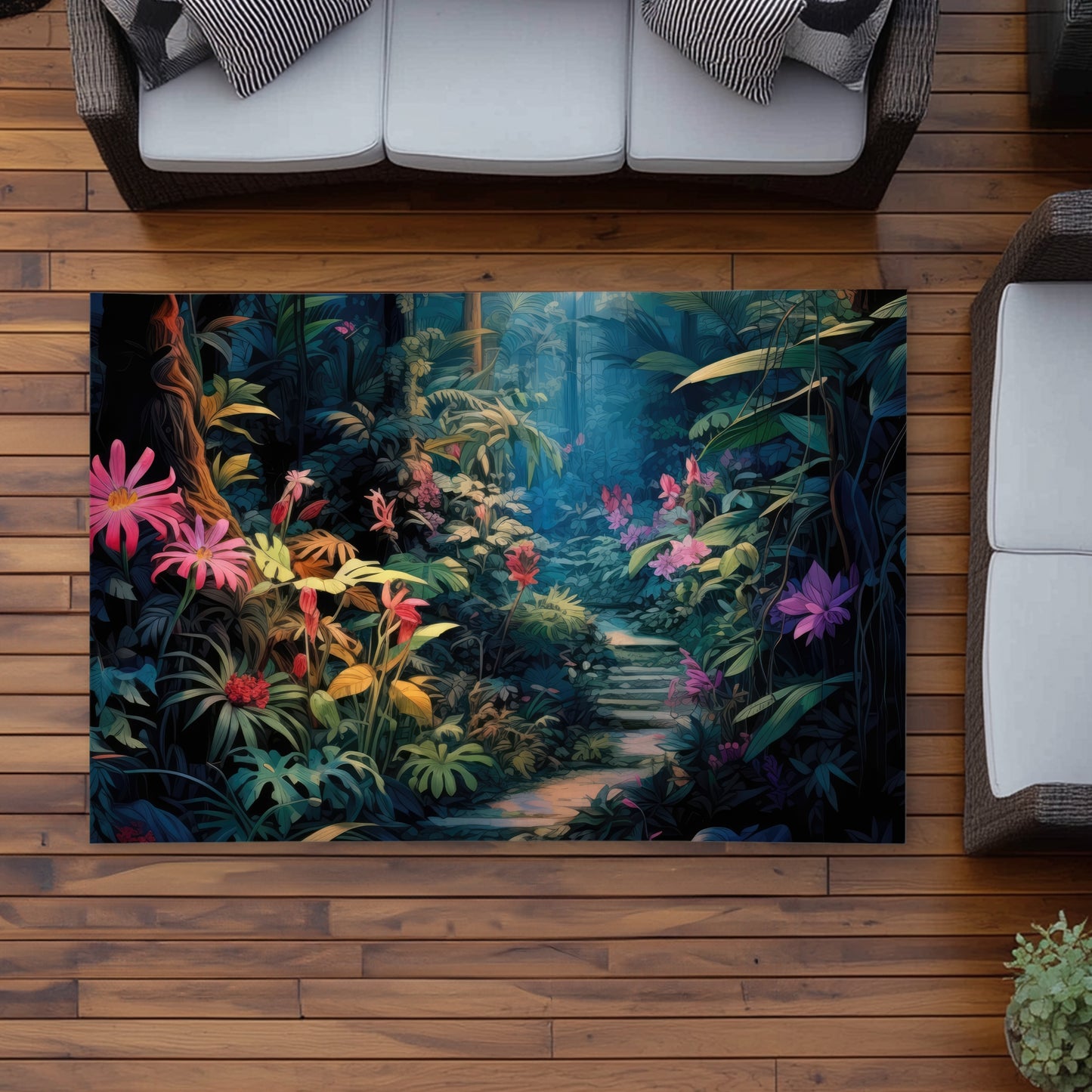 Against all odds - Green Outdoor Area Rug for Home Decor