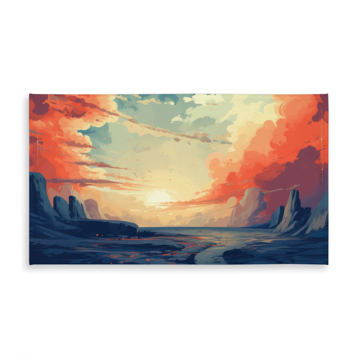 Finally Light Orange Indoor Outdoor Tablecloth