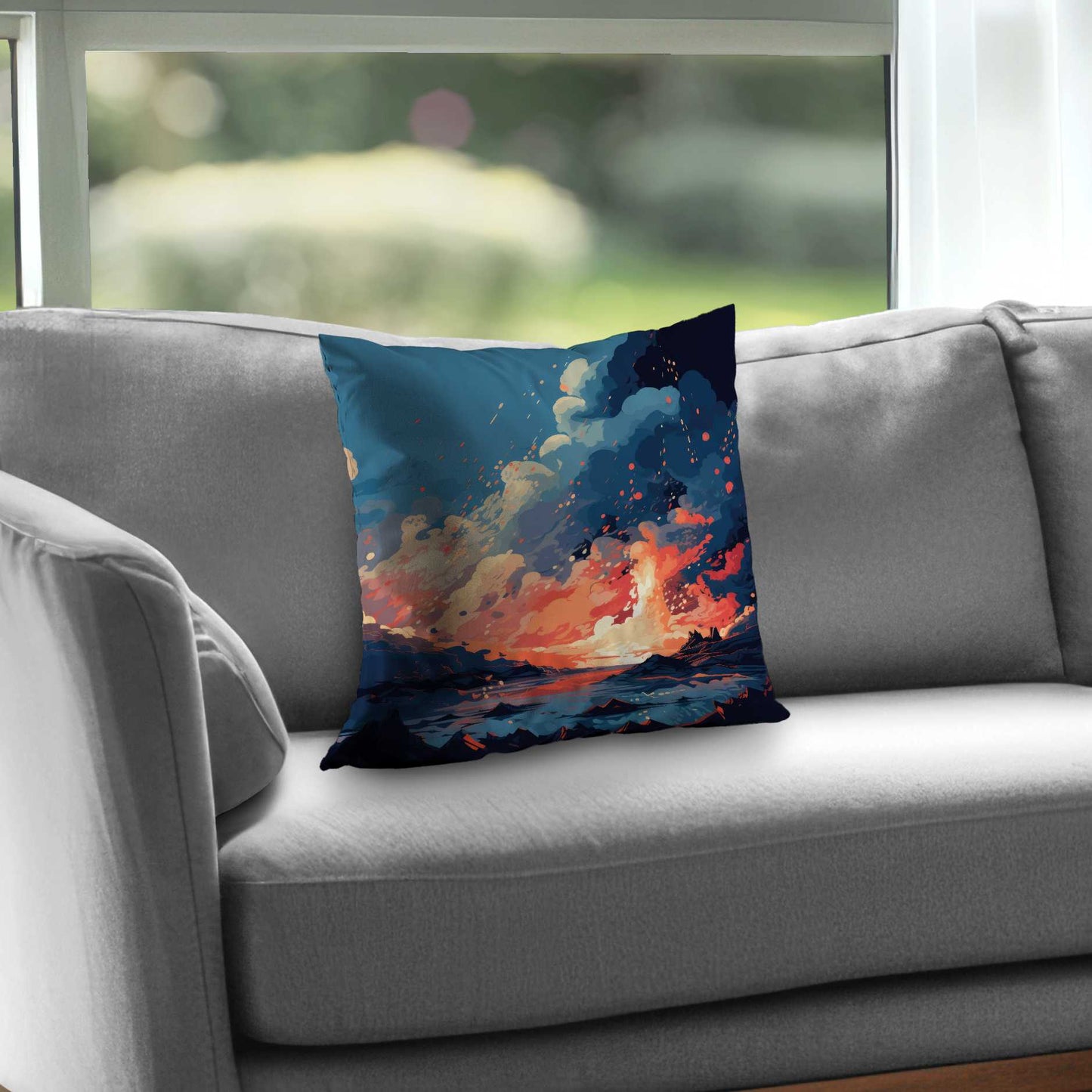 Le magma n'attend pas - Coussin décoratif en sergé de polyester pour la maison