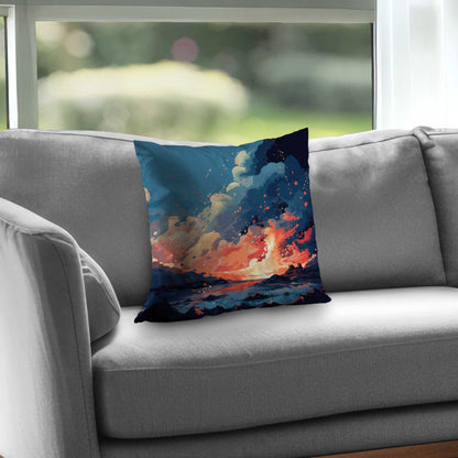 Le magma n'attend pas - Coussin décoratif en sergé de polyester pour la maison