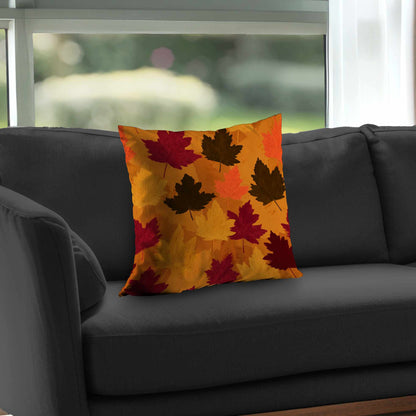 Autumn Glow Leaves Throw Pillow - Cozy Home Decor Accent