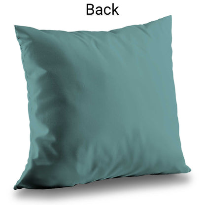 Teal and Brown Poly Twill Throw Pillow | Stylish Home Decor