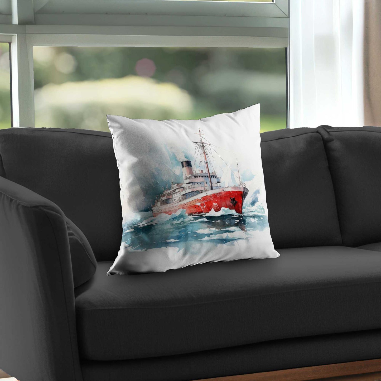 Coussin décoratif Icebreaker en sergé de polyester - Accessoire de décoration confortable pour la maison