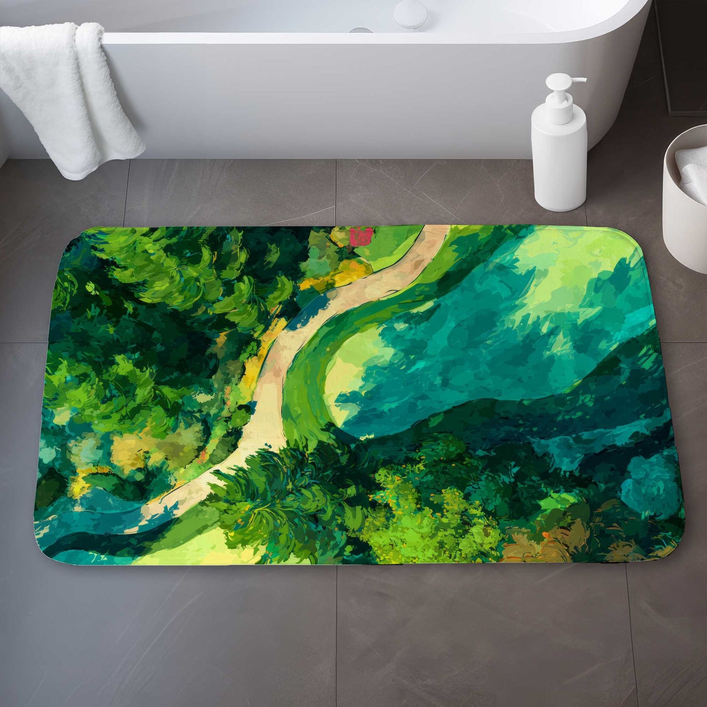 Peaceful Course Bath Mat | Soft, Stylish Home Decor Rug