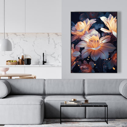 Pixie flowers - 36"x36" Framed canvas