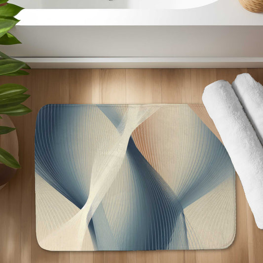 Heavenly threads Blue Bath Mat - Stylish Decor Accessory