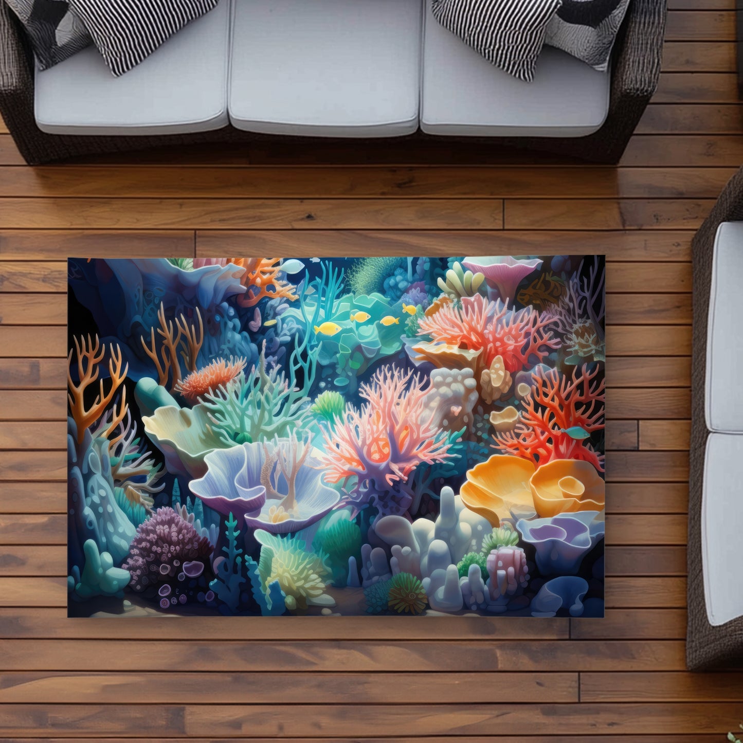 The Reef - Blue Outdoor Area Rug | Stylish Design