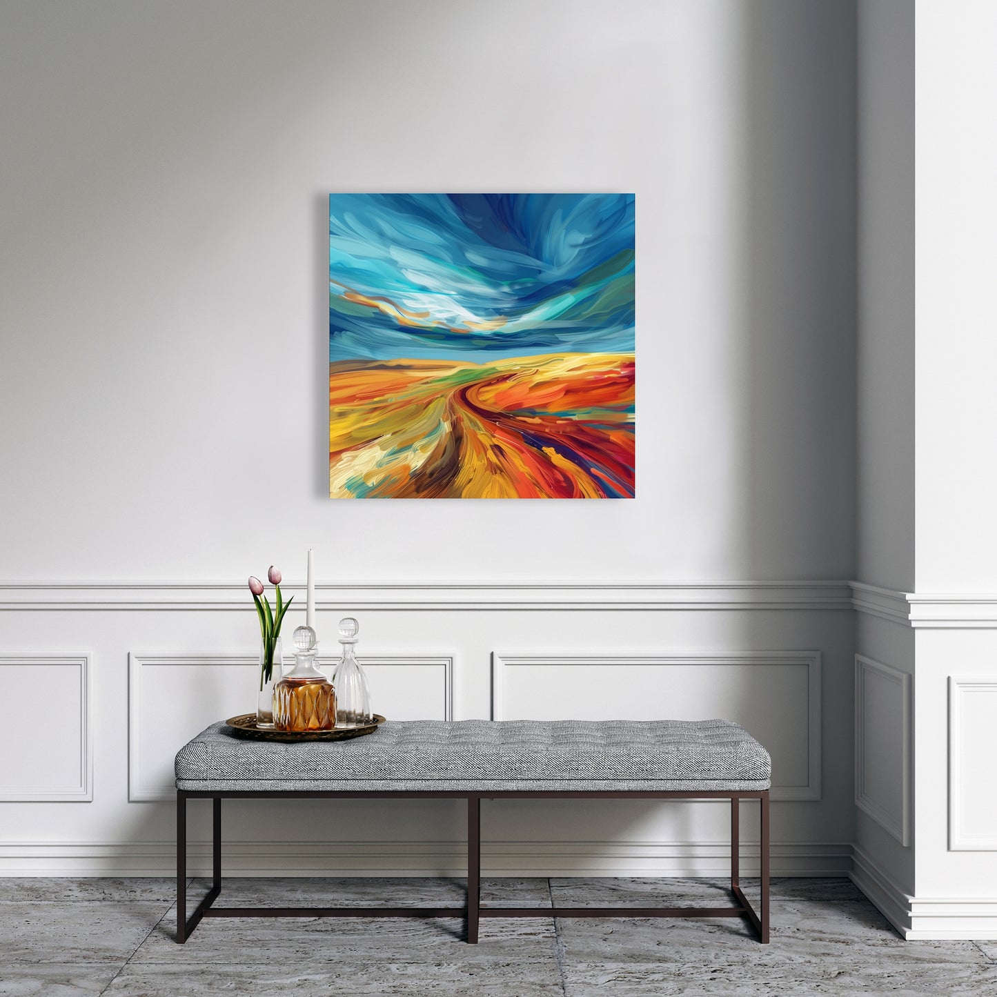 Land flow - 32"x32" Canvas