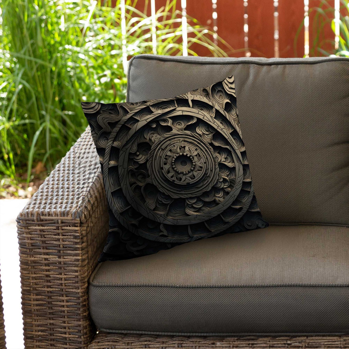 Cycles Poly Twill Throw Pillow | Stylish Home Decor Accent