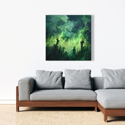 Reaching Hell - Black Canvas Home Decor Art for Modern Spaces