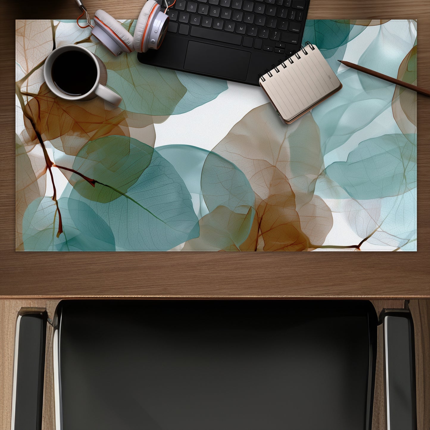 Translucent leaves - Desk Mat