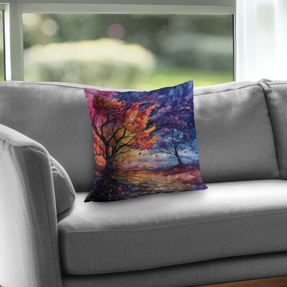 Before the storm Blue Poly Twill Throw Pillow - Home Decor