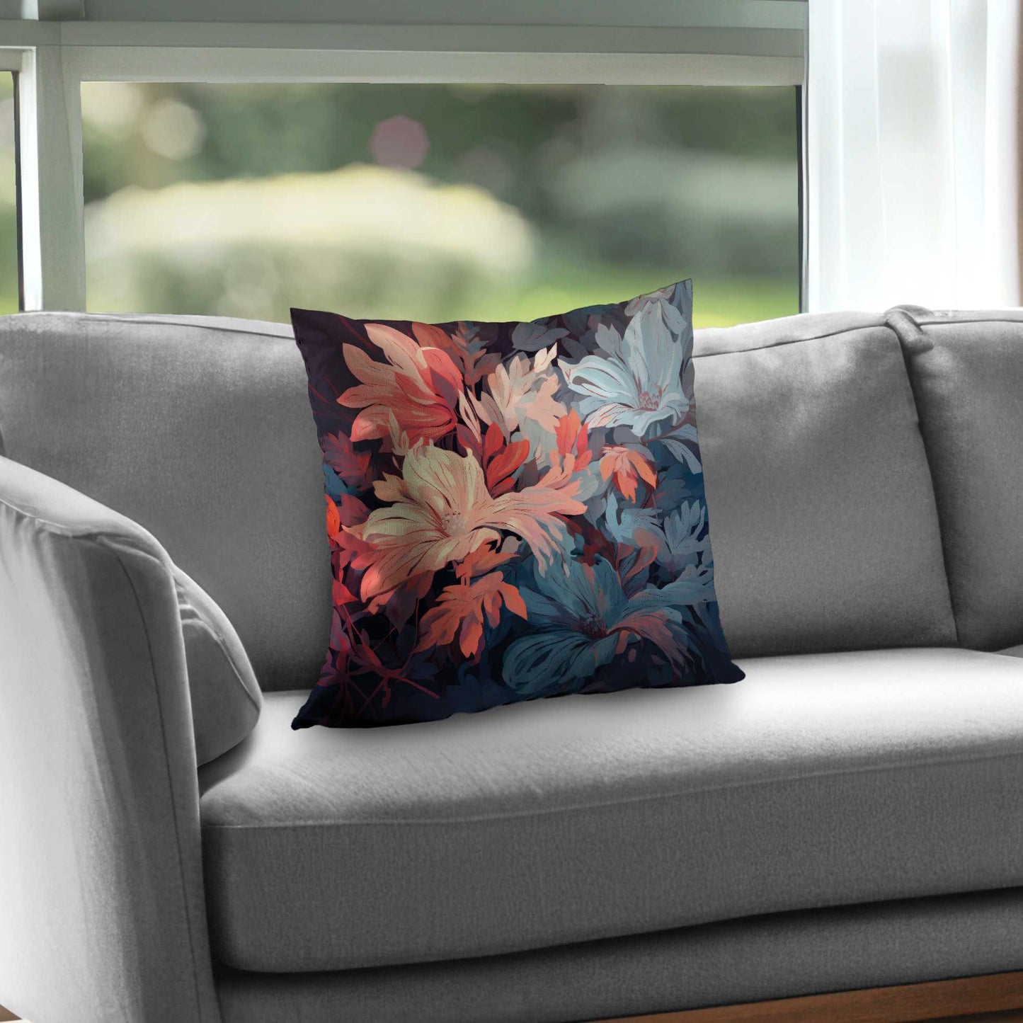 Silent Charm Poly Twill Throw Pillow - Stylish Home Decor