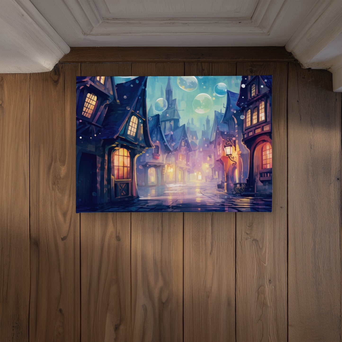 Bubble Ville White Indoor Outdoor Door Mat | Home Decor