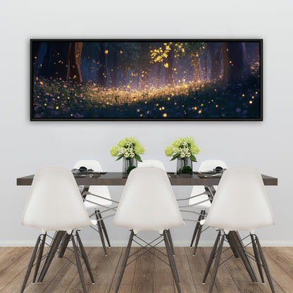 Glowing leaves - 36"x36" Framed canvas
