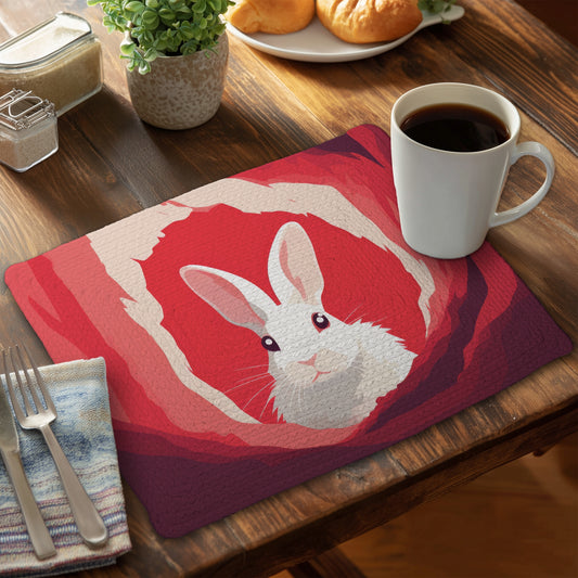 Looking Out Pink Braided Polyester Placemat | Home Decor