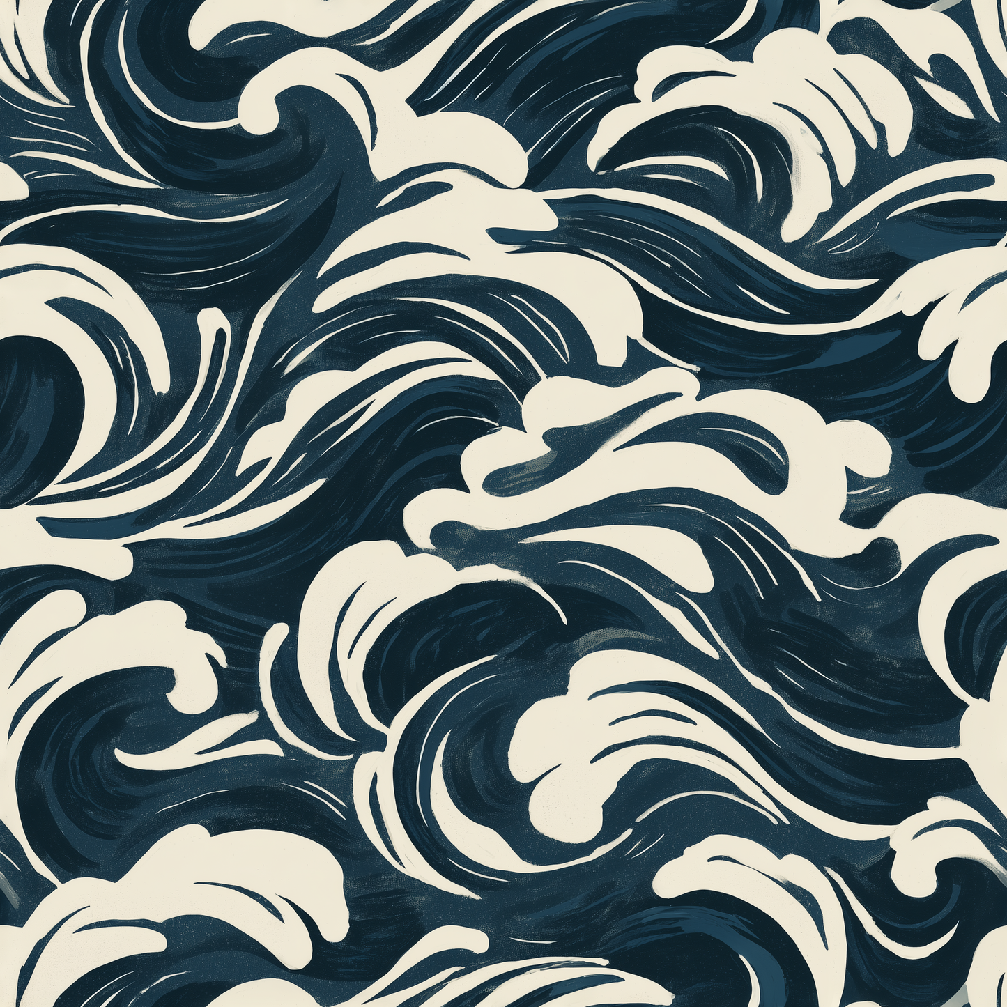 Midnight Ocean Flow Poly Twill Throw Pillow | Home Decor