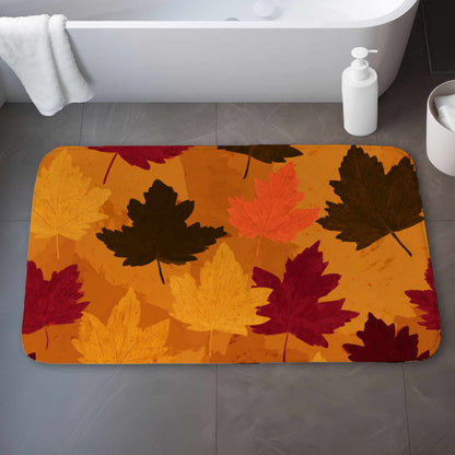 Autumn Glow Leaves Bath Mat | Cozy Home Decor Accent