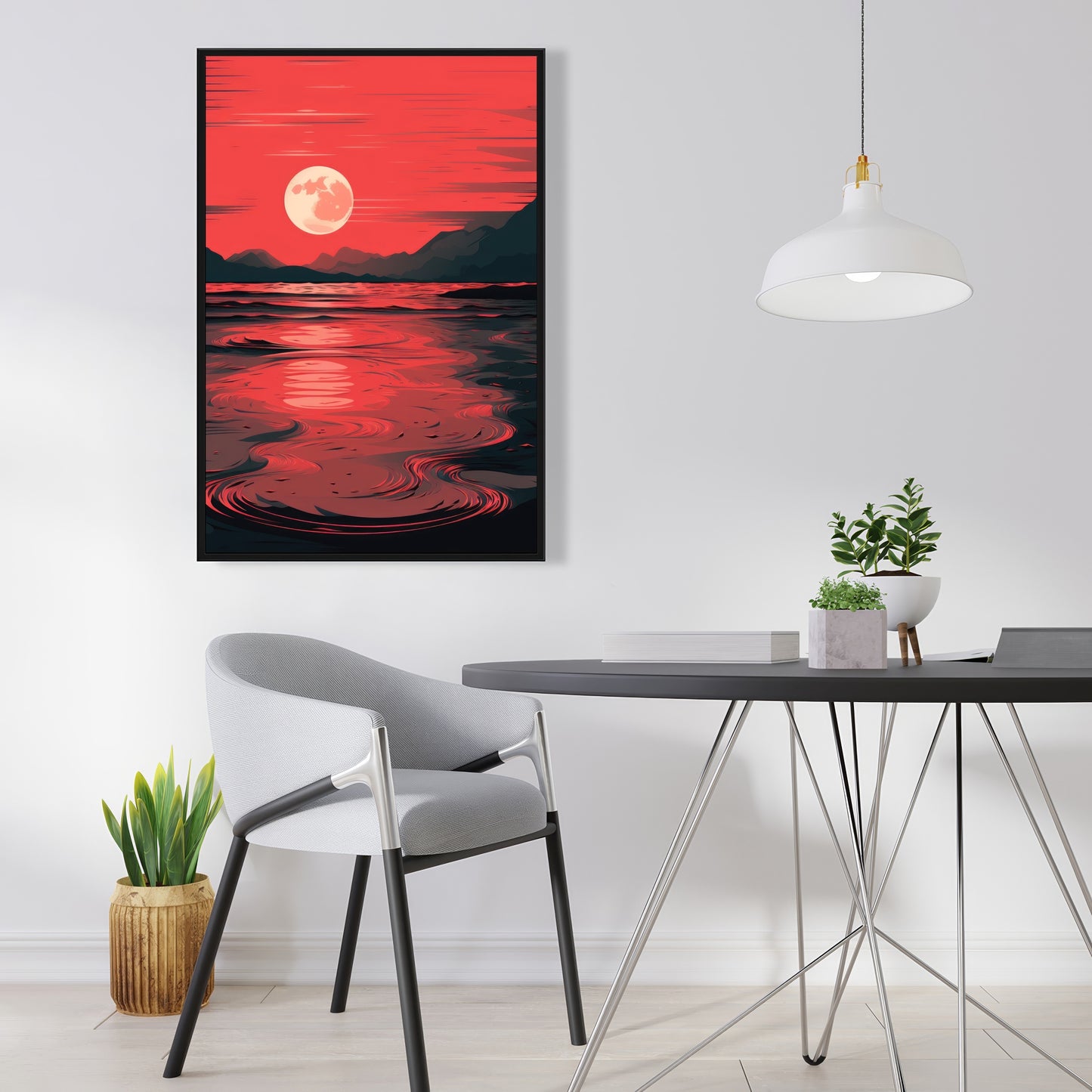 Bloody tides - 36"x36" Framed canvas