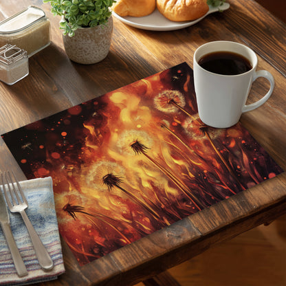 Dandy fire - 14"x18" Polyester Placemat