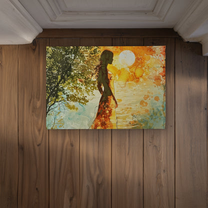 Peaceful Sun Green Indoor Outdoor Door Mat | Home Decor