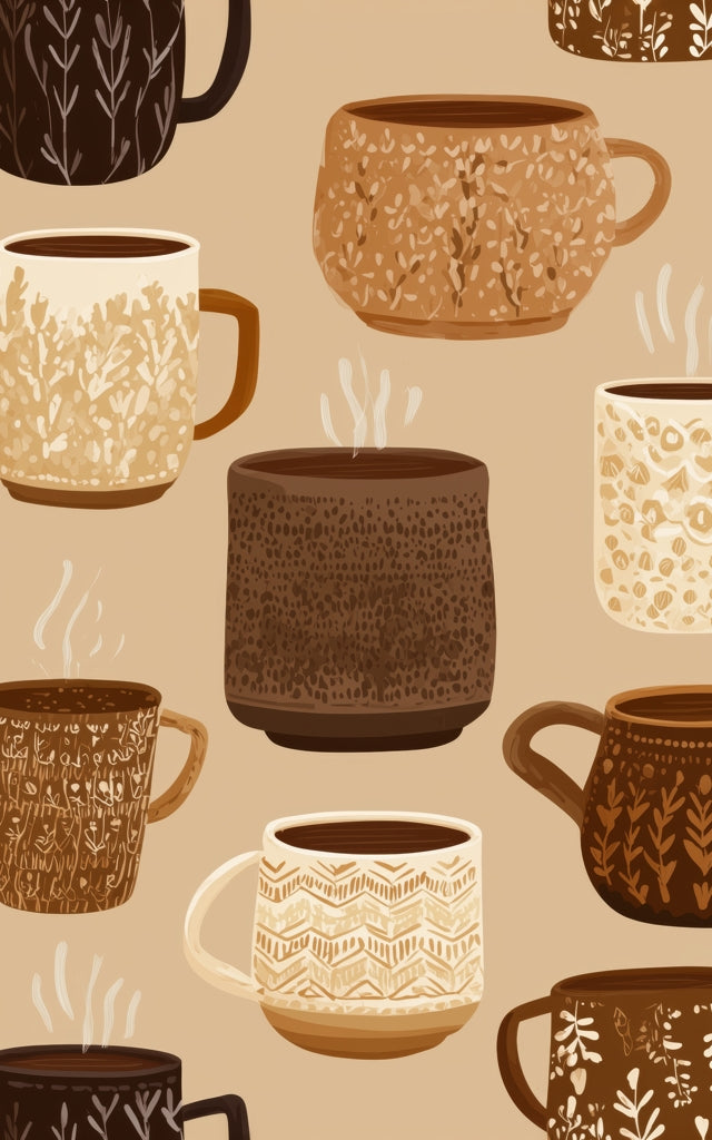 Cozy Cup Collection Door Mat - Indoor Outdoor Home Decor