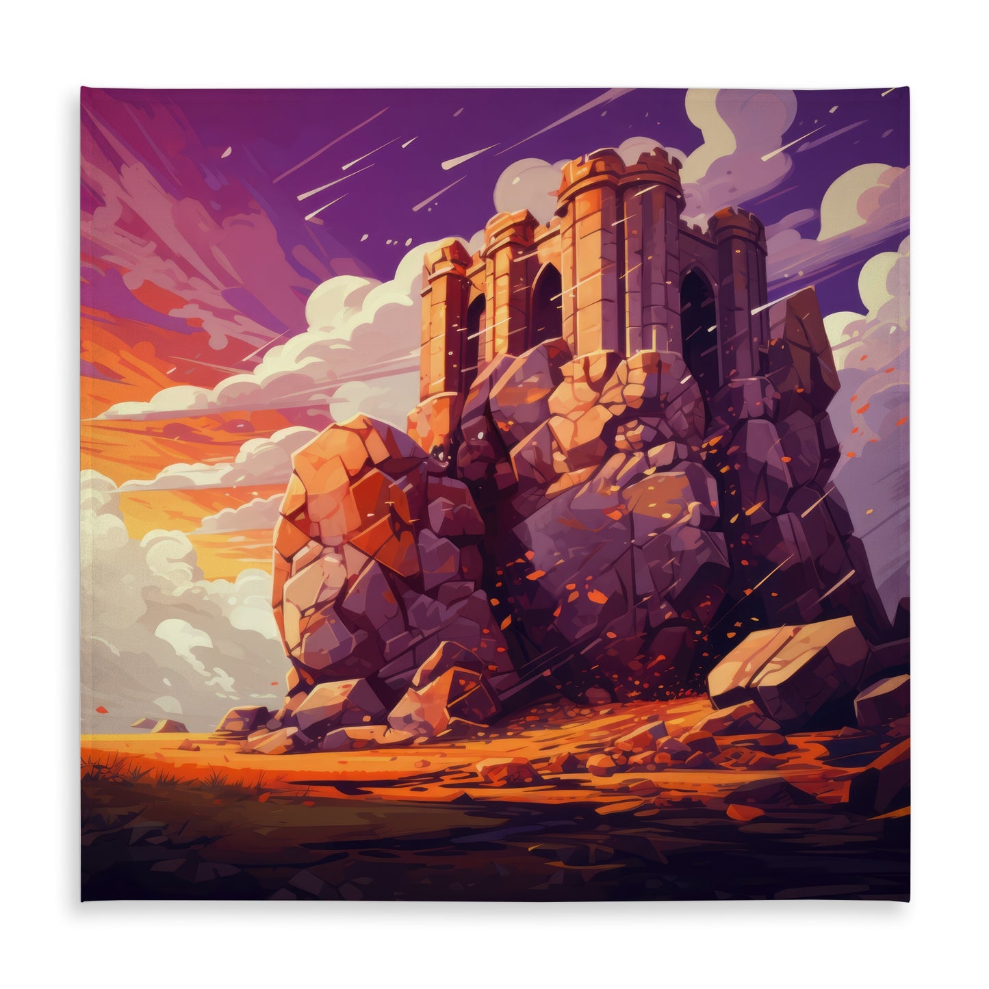 The Last Remains - Orange Indoor Outdoor Tablecloth