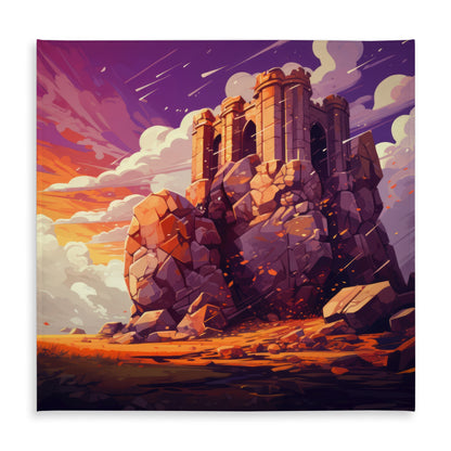 The Last Remains - Orange Indoor Outdoor Tablecloth