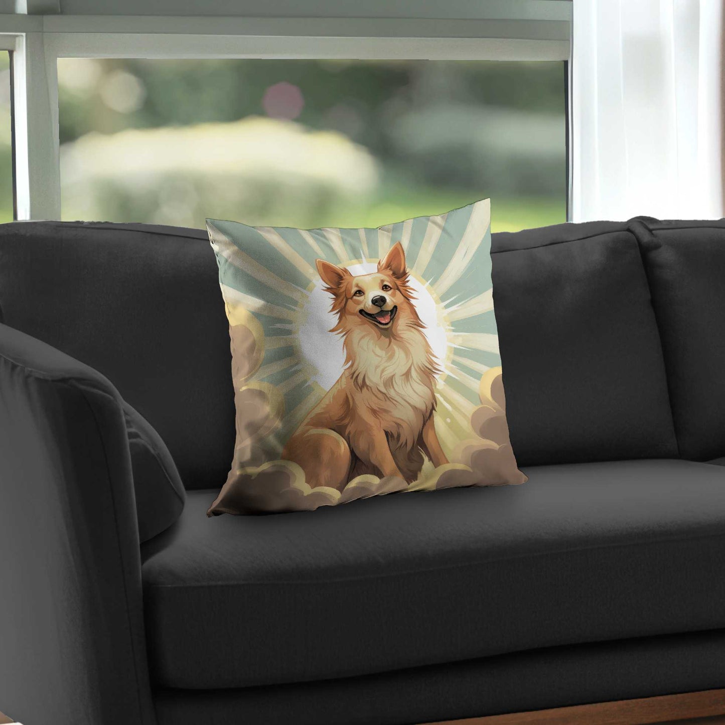 Who's a good boy Turquoise Poly Twill Throw Pillow Insert