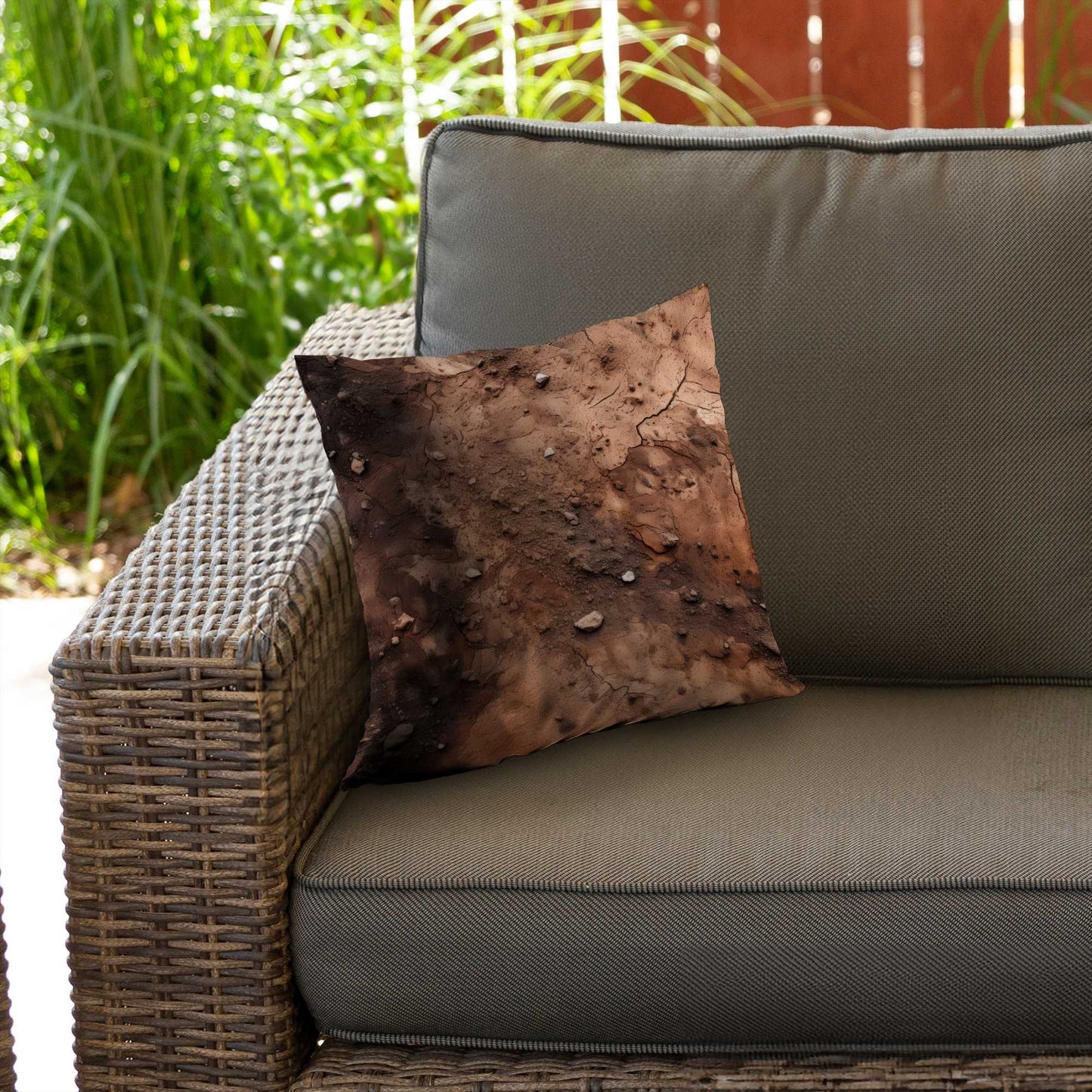 Mud and Stones Poly Twill Throw Pillow | Home Decor Accent