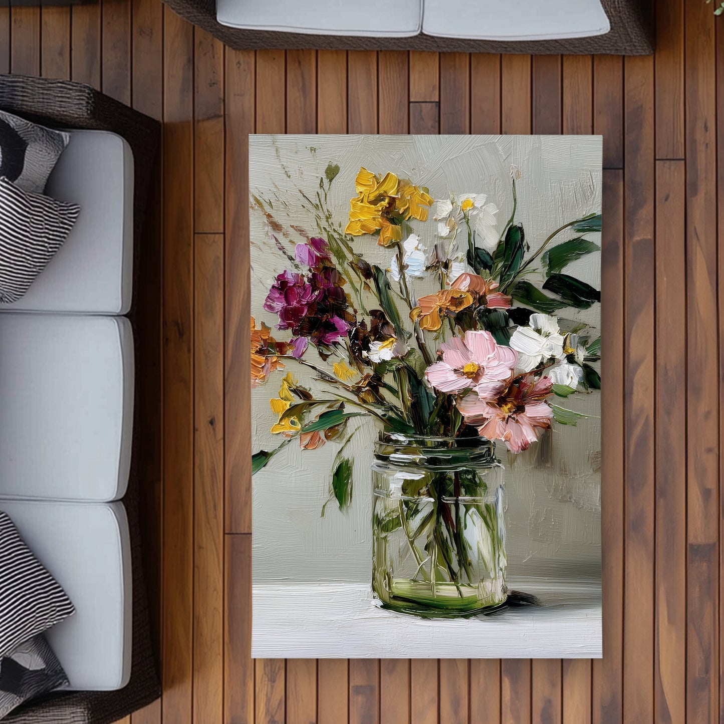 Still Life White Outdoor Area Rug | Stylish Home Decor