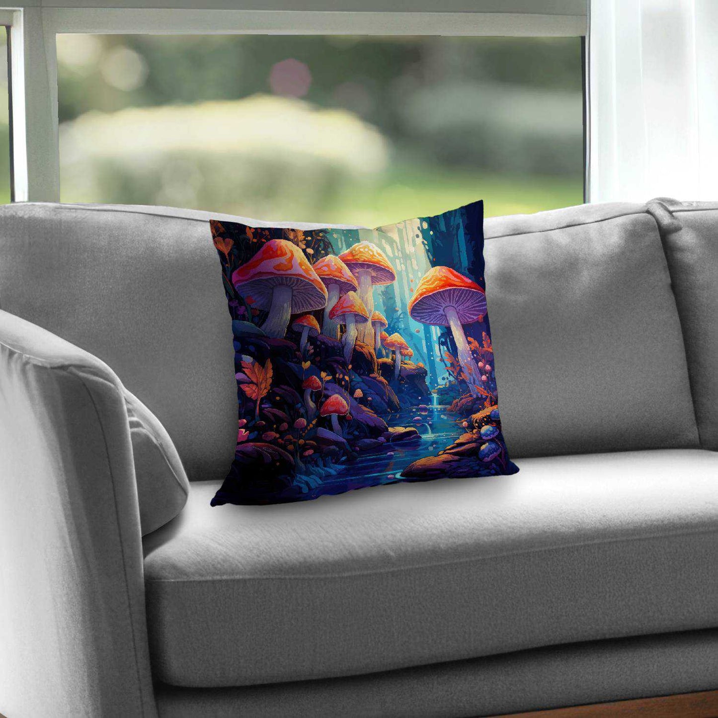 Regardez ça : un coussin décoratif en sergé de polyester pour la décoration intérieure.